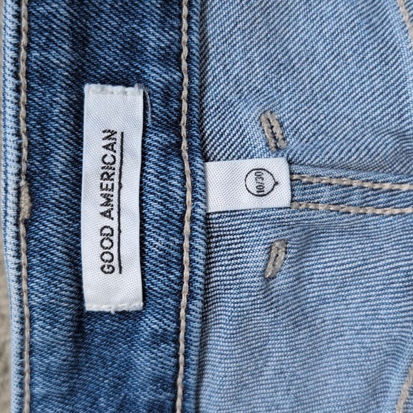 Good American Cutoff Jean Shorts Denim Lighter Wash High Waist Size 10/30 - Picture 5 of 12